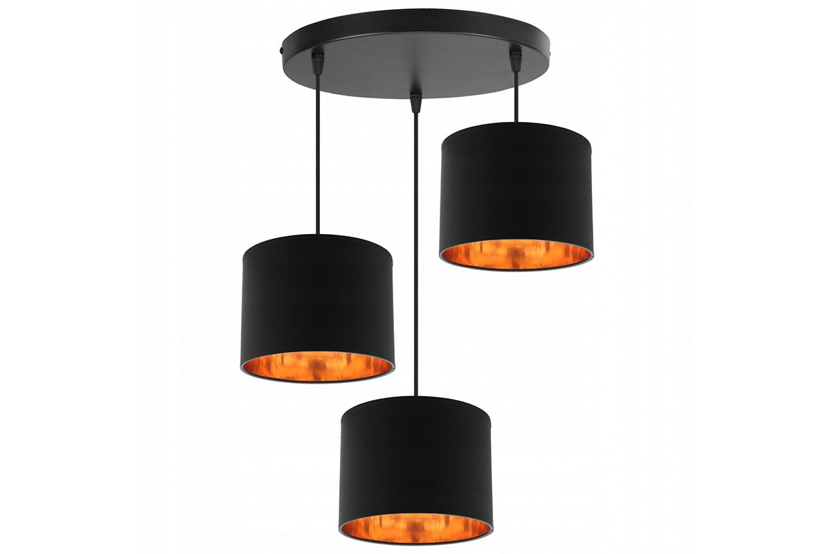 Lustră PWL-1093 Pakoworld E14, negru/bronz, D15x90 cm