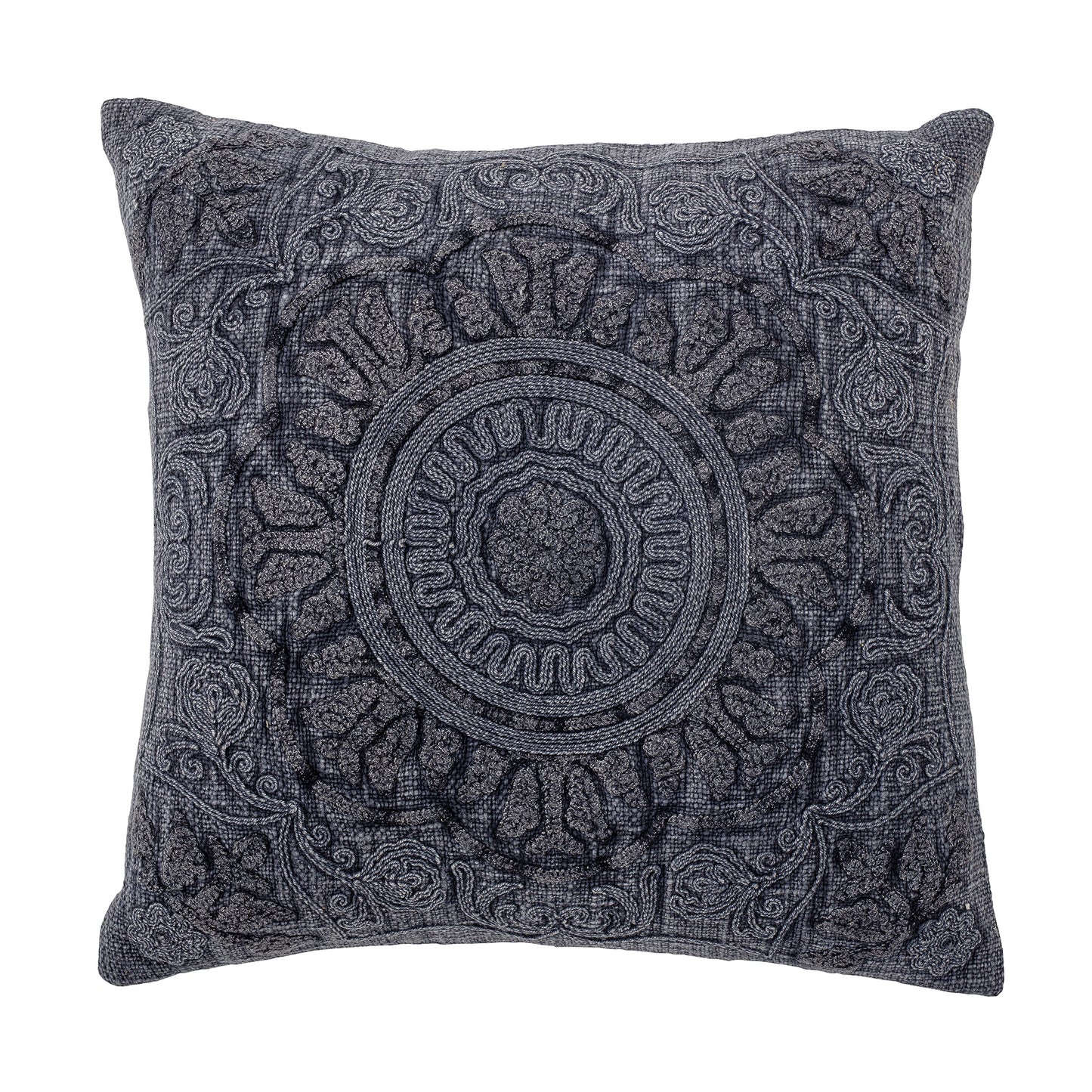 Pernă decorativă pătrată albastră din bumbac 45x45 cm Adin Bloomingville