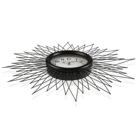 Ceas de perete metalic negru 68 cm Versa
