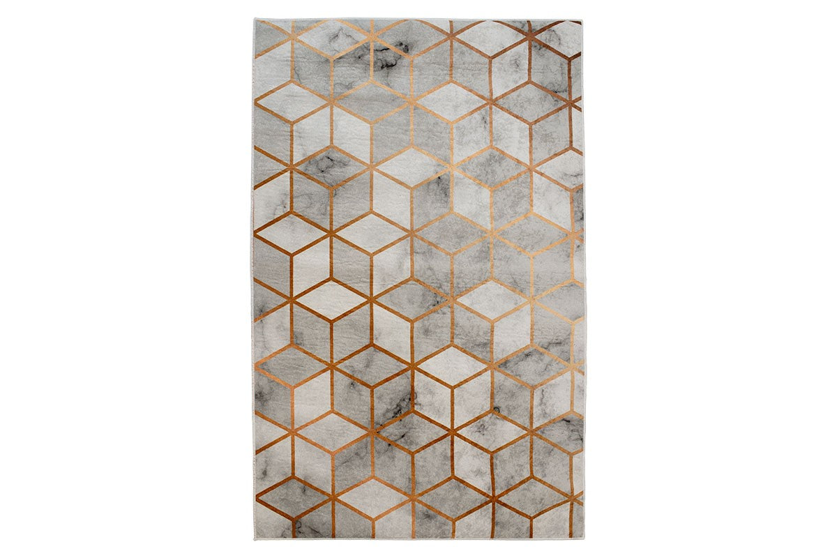 Covor PWC-0025 Pakoworld, gri/auriu, 120x180 cm