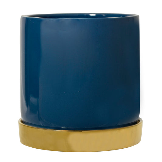 Ghiveci albastru din ceramică 14 cm Ring Bloomingville