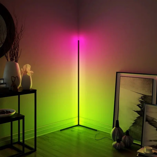 Lampadar de colț RGB, LED, 20W, din aluminiu, 140cm