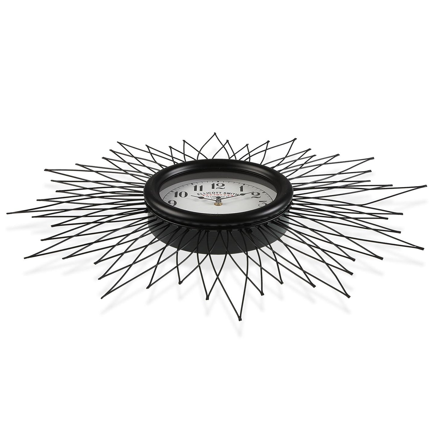 Ceas de perete metalic negru 68 cm Versa